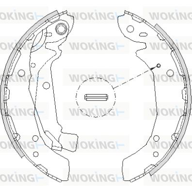 WOKING Bremžu loku komplekts Z4197.00