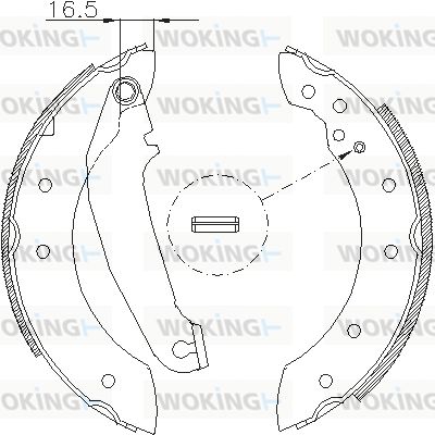 WOKING Комплект тормозных колодок Z4199.00