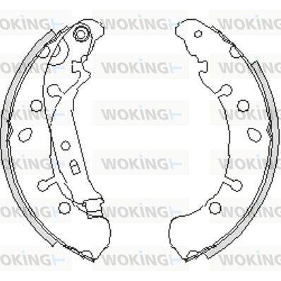 WOKING Комплект тормозных колодок Z4238.00