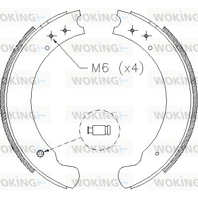 WOKING Bremžu loku komplekts Z4284.00