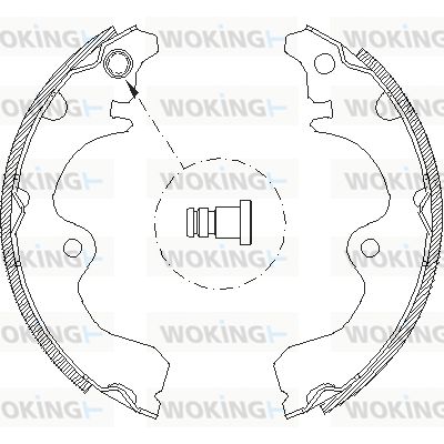 WOKING Bremžu loku komplekts Z4334.01