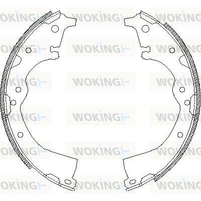 WOKING Комплект тормозных колодок Z4360.00