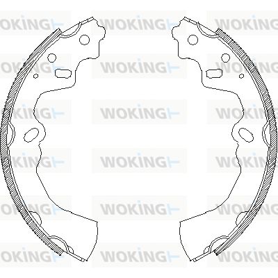 WOKING Комплект тормозных колодок Z4362.00