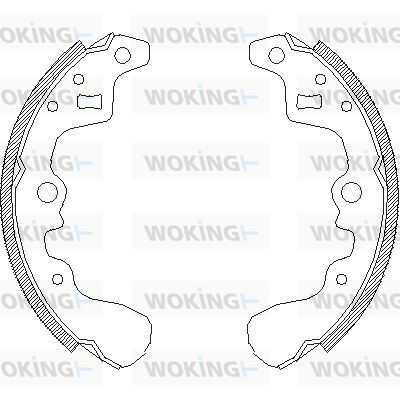 WOKING Комплект тормозных колодок Z4385.00