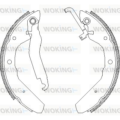 WOKING Bremžu loku komplekts Z4403.00