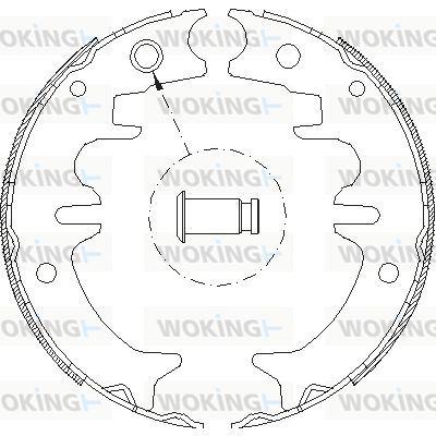 WOKING Комплект тормозных колодок, стояночная тормозная с Z4431.00