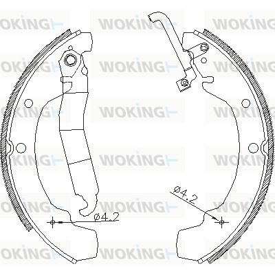 WOKING Комплект тормозных колодок Z4688.01