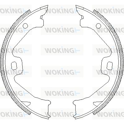 WOKING Bremžu loku kompl., Stāvbremze Z4704.00