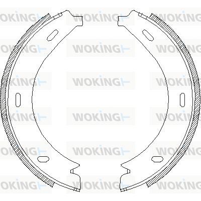 WOKING Комплект тормозных колодок, стояночная тормозная с Z4713.01