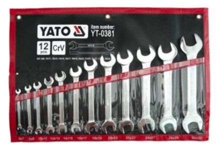 YATO Divpusējo uzgriežņu atslēgu komplekts YT-0381
