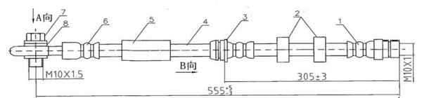 YSPARTS Тормозной шланг YS-BH0005