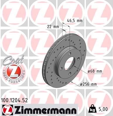 ZIMMERMANN Bremžu diski 100.1204.52