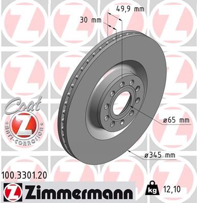 ZIMMERMANN Тормозной диск 100.3301.20