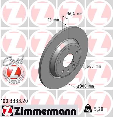 ZIMMERMANN Тормозной диск 100.3333.20