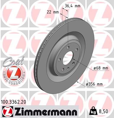 ZIMMERMANN Bremžu diski 100.3362.20