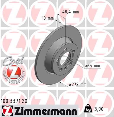 ZIMMERMANN Тормозной диск 100.3371.20