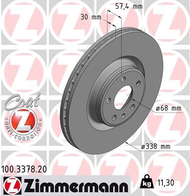 ZIMMERMANN Bremžu diski 100.3378.20