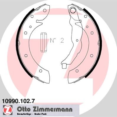 ZIMMERMANN Bremžu loku komplekts 10990.102.7