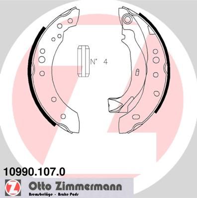 ZIMMERMANN Комплект тормозных колодок 10990.107.0