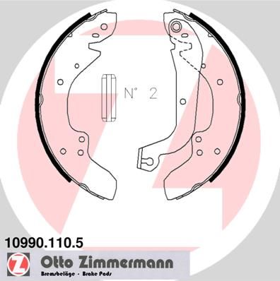 ZIMMERMANN Bremžu loku komplekts 10990.110.5