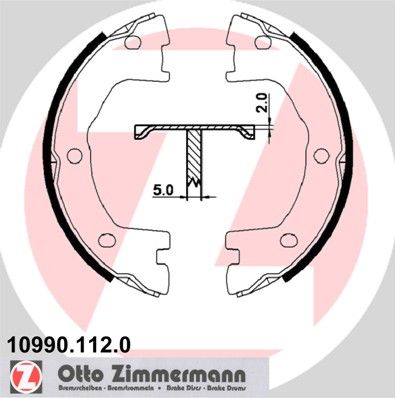 ZIMMERMANN Bremžu loku kompl., Stāvbremze 10990.112.0