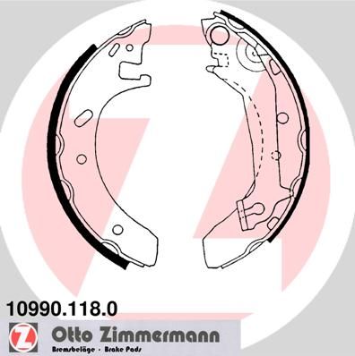 ZIMMERMANN Bremžu loku komplekts 10990.118.0