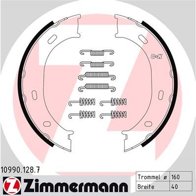 ZIMMERMANN Комплект тормозных колодок, стояночная тормозная с 10990.128.7