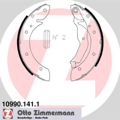 ZIMMERMANN Bremžu loku komplekts 10990.141.1