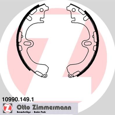 ZIMMERMANN Bremžu loku komplekts 10990.149.1