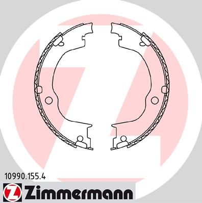 ZIMMERMANN Комплект тормозных колодок, стояночная тормозная с 10990.155.4