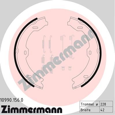 ZIMMERMANN Комплект тормозных колодок, стояночная тормозная с 10990.156.0