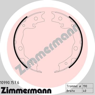 ZIMMERMANN Комплект тормозных колодок, стояночная тормозная с 10990.157.6