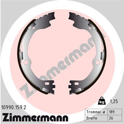 ZIMMERMANN Комплект тормозных колодок, стояночная тормозная с 10990.159.2