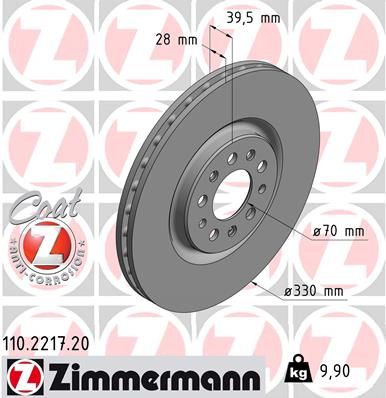 ZIMMERMANN Тормозной диск 110.2217.20