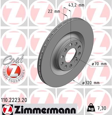 ZIMMERMANN Тормозной диск 110.2223.20