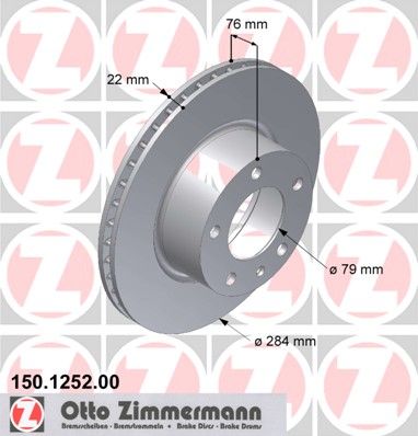 ZIMMERMANN Bremžu diski 150.1252.00