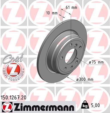 ZIMMERMANN Тормозной диск 150.1267.20