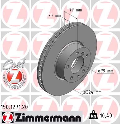 ZIMMERMANN Тормозной диск 150.1271.20