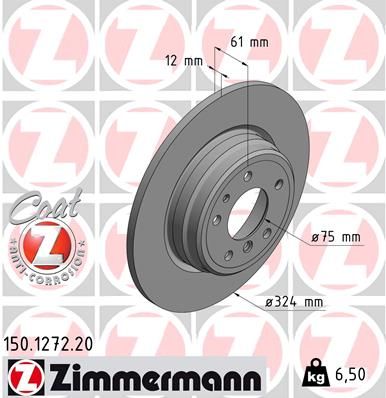 ZIMMERMANN Тормозной диск 150.1272.20