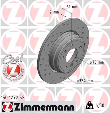 ZIMMERMANN Тормозной диск 150.1272.52
