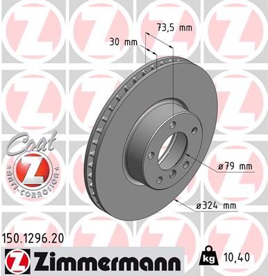 ZIMMERMANN Тормозной диск 150.1296.20