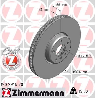 ZIMMERMANN Тормозной диск 150.2914.20