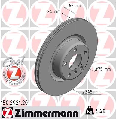 ZIMMERMANN Тормозной диск 150.2921.20
