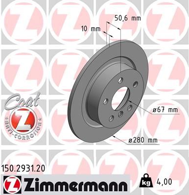 ZIMMERMANN Тормозной диск 150.2931.20