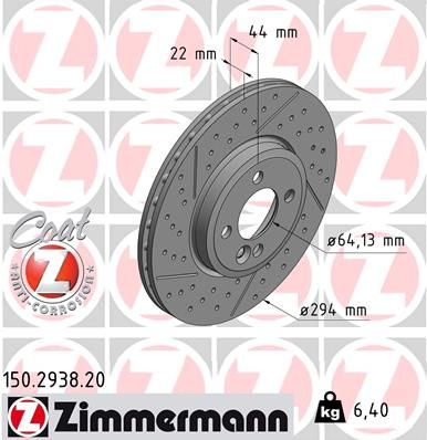 ZIMMERMANN Тормозной диск 150.2938.20