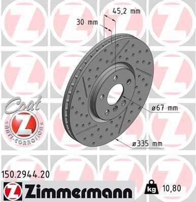 ZIMMERMANN Тормозной диск 150.2944.20