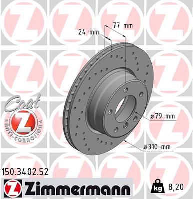 ZIMMERMANN Тормозной диск 150.3402.52