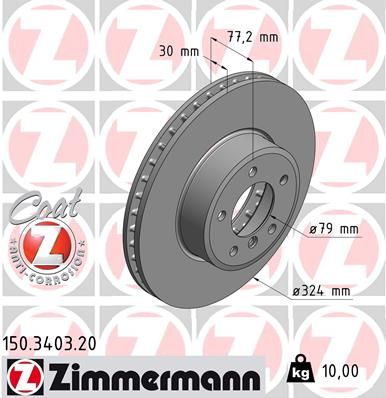 ZIMMERMANN Bremžu diski 150.3403.20