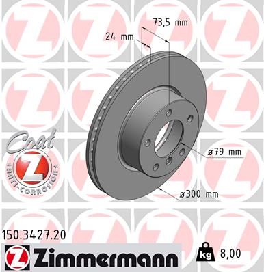 ZIMMERMANN Тормозной диск 150.3427.20