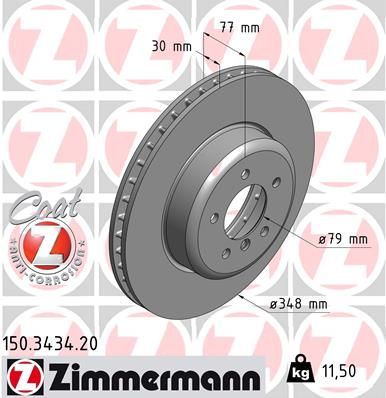ZIMMERMANN Тормозной диск 150.3434.20